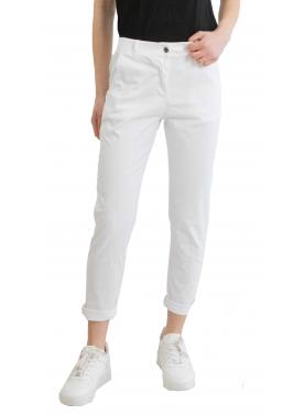 Chino senza pence in cotone